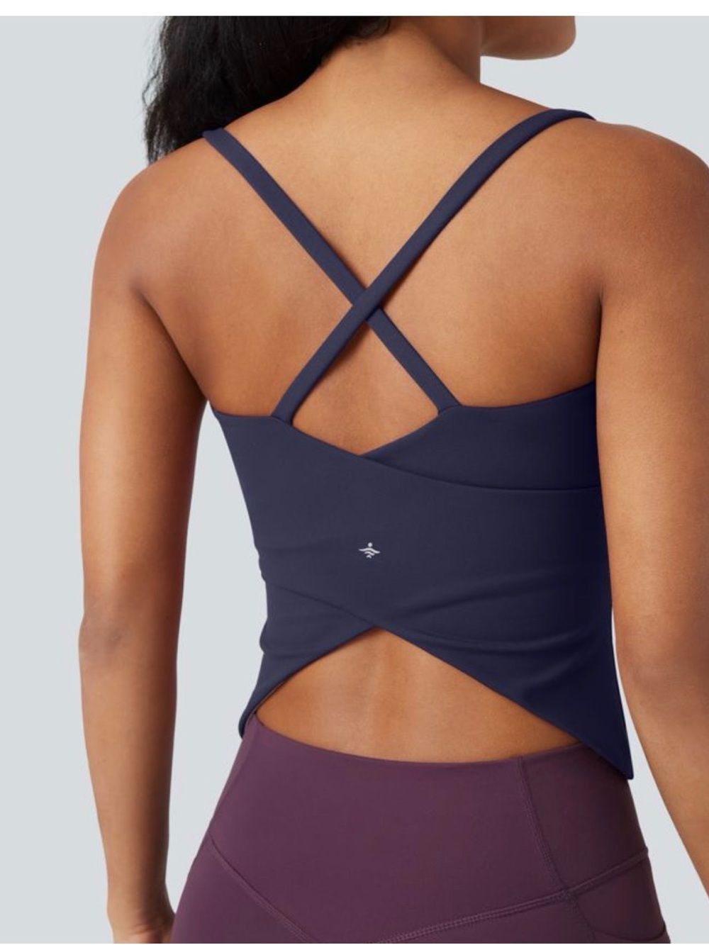 HALARA Navy Cross-Back Sports Tank